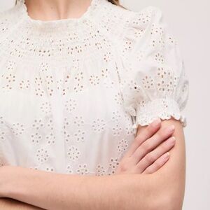 Hill House Home Caroline Nap Dress in White Eyelet, size Medium, NWT